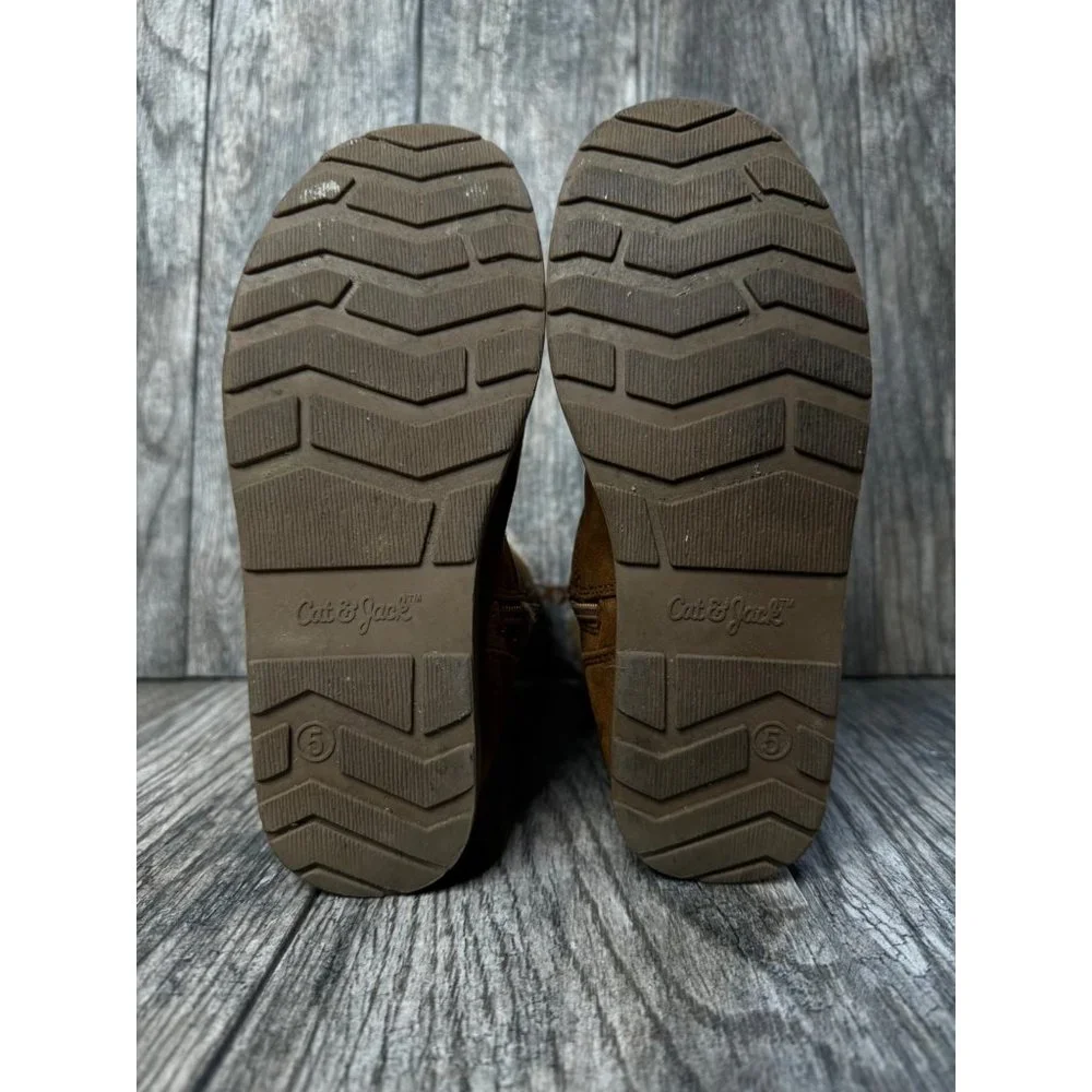 CAT & JACK Girls Winter Boots Tan SIZE 5